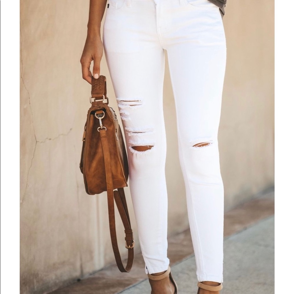 White split ankle Kancan jeans